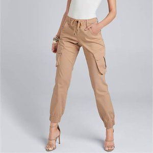 Venus Cargo pants with drawstring and elastic bottom, women size 14